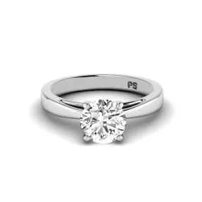 0.35-1.50 CT Round Cut Diamonds - Solitaire Ring