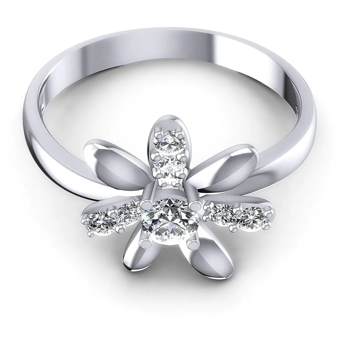 0.35 CT Round Cut Diamonds - Fashion Ring