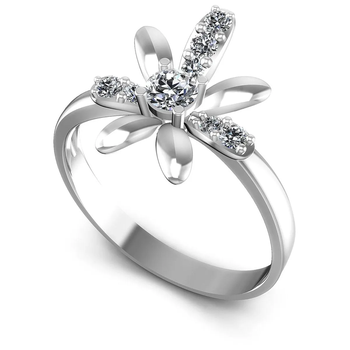 0.35 CT Round Cut Diamonds - Fashion Ring