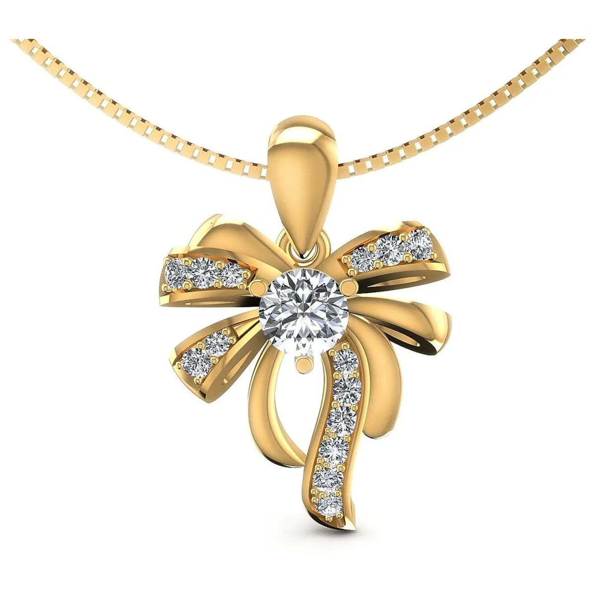 0.40 CT Round Cut Diamonds - Fashion Pendant