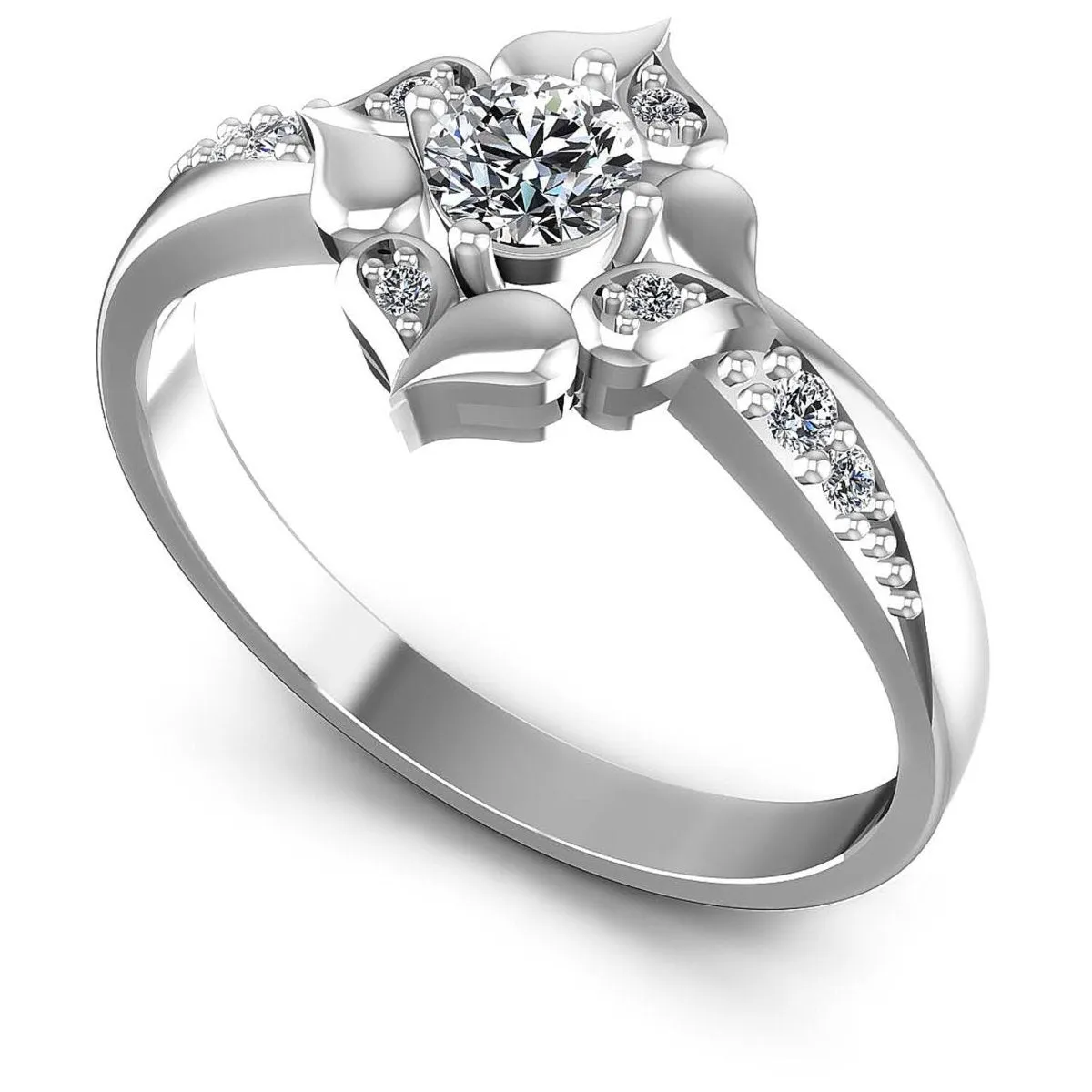 0.40 CT Round Cut Diamonds - Fashion Ring