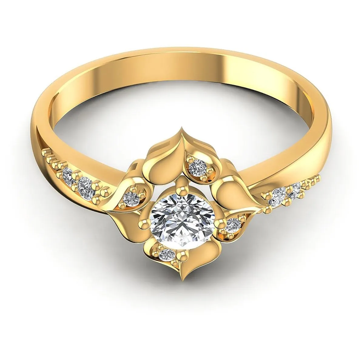 0.40 CT Round Cut Diamonds - Fashion Ring