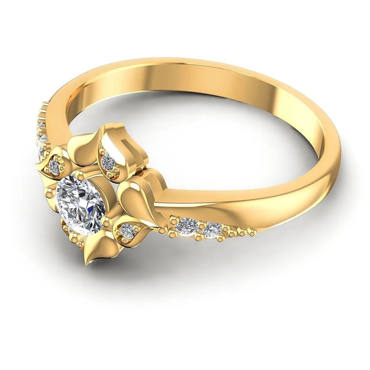 0.40 CT Round Cut Diamonds - Fashion Ring