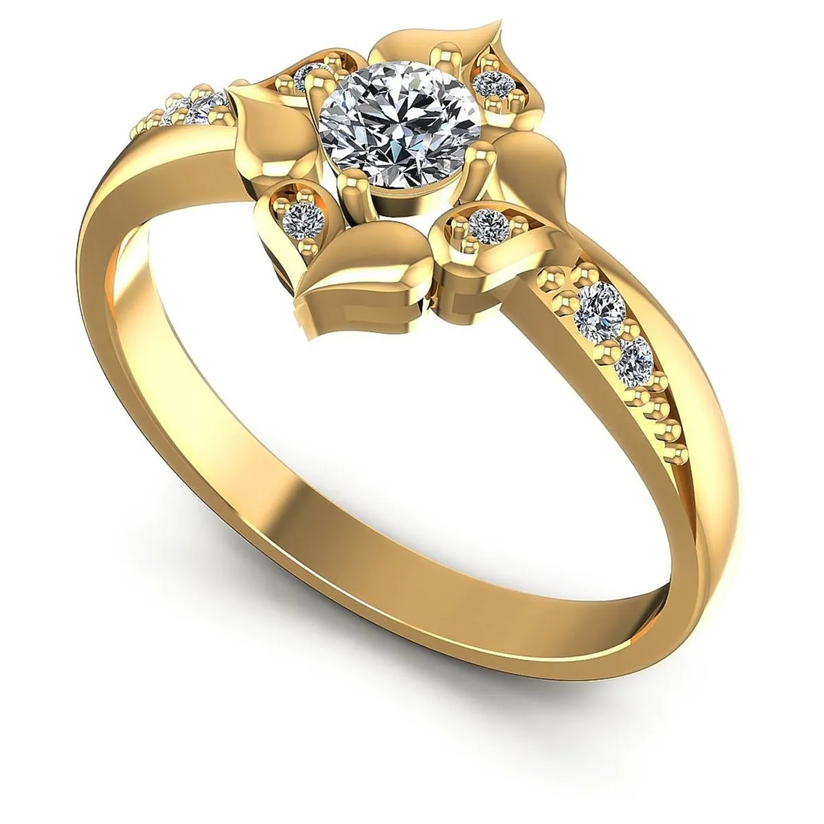 0.40 CT Round Cut Diamonds - Fashion Ring