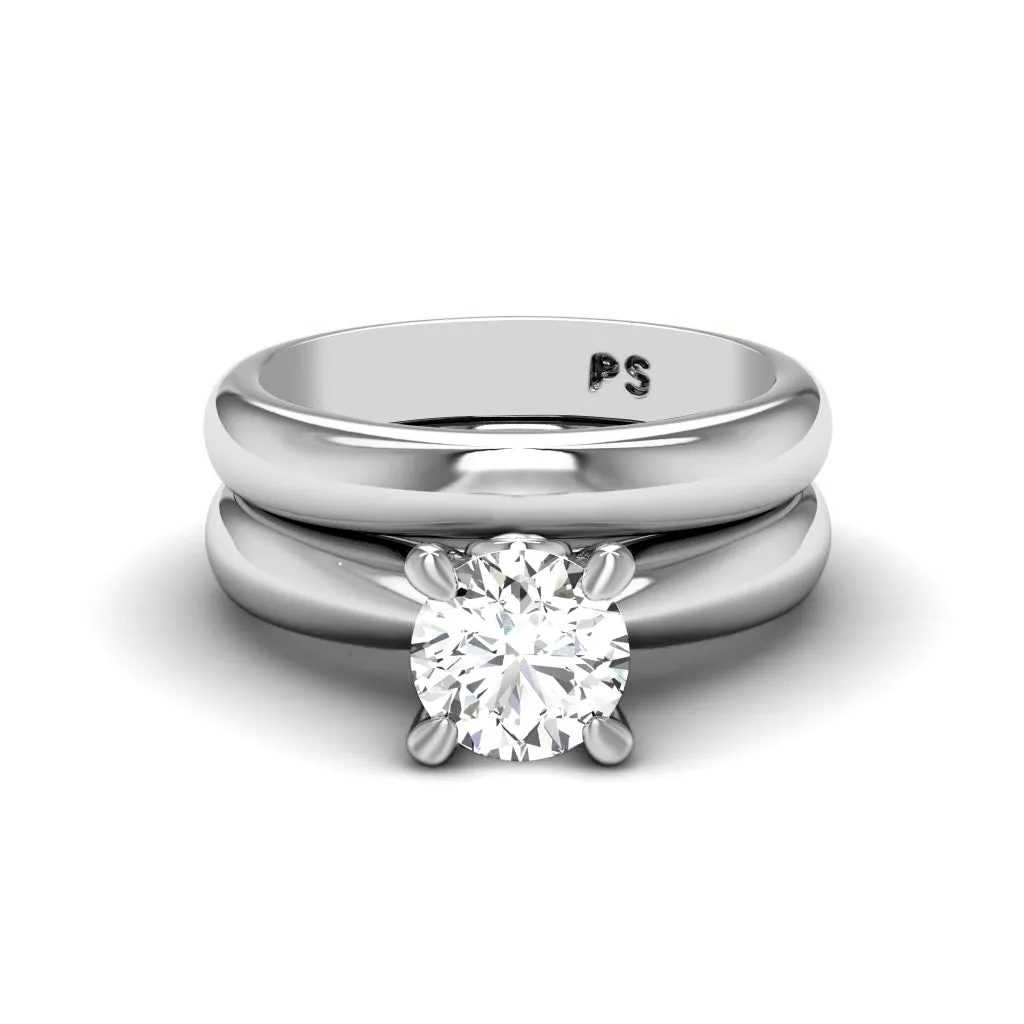 0.45-1.60 CT Round Cut Diamonds - Bridal Set