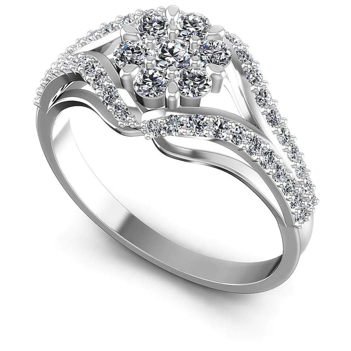 0.65 CT Round Cut Diamonds - Fashion Ring