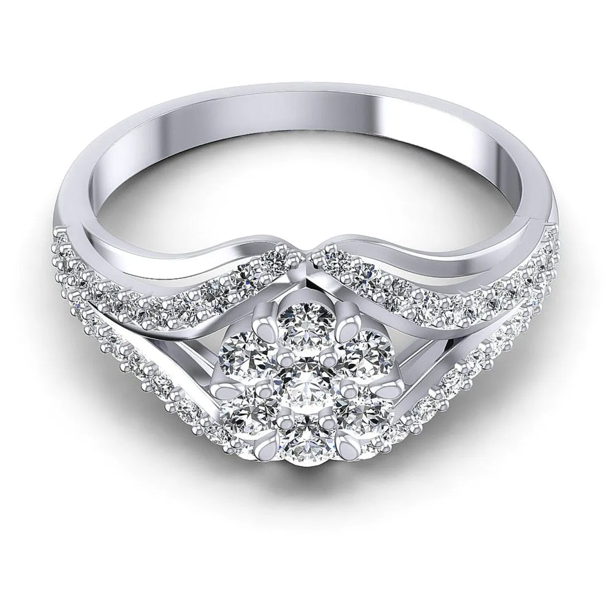 0.65 CT Round Cut Diamonds - Fashion Ring