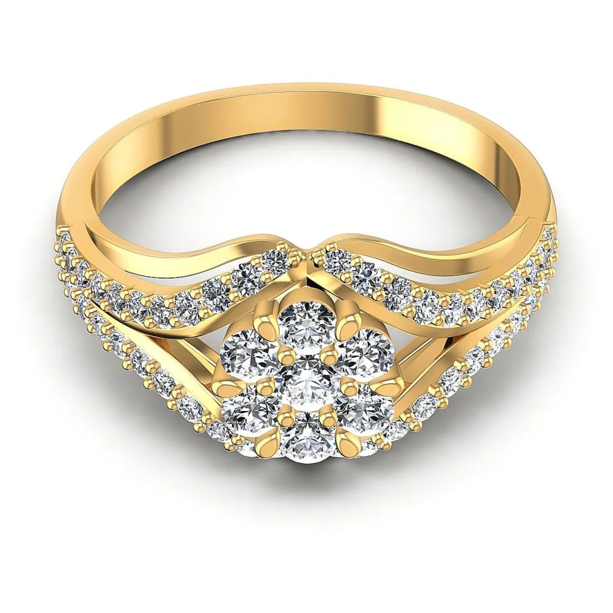 0.65 CT Round Cut Diamonds - Fashion Ring