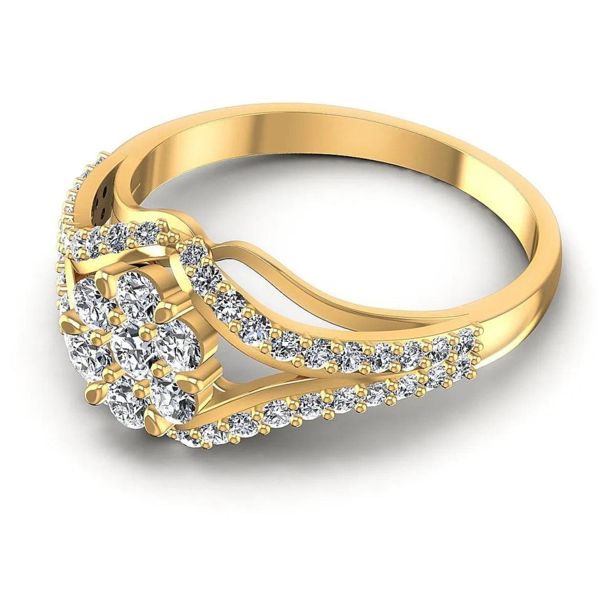 0.65 CT Round Cut Diamonds - Fashion Ring