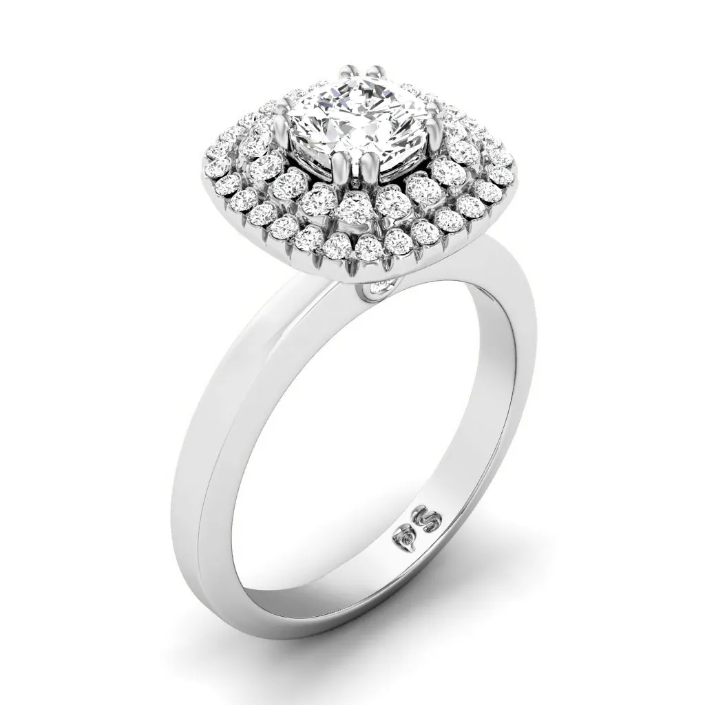 0.69-1.84 CT Round & Cushion Cut Diamonds - Engagement Ring