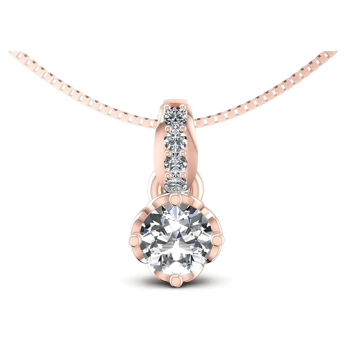 0.70 CT Round Cut Diamonds - Fashion Pendant