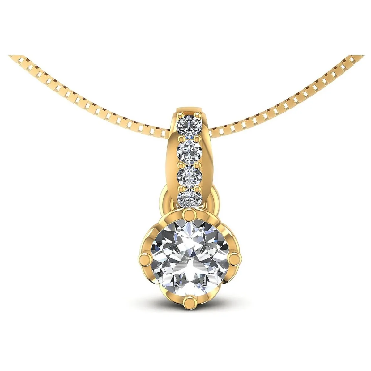 0.70 CT Round Cut Diamonds - Fashion Pendant