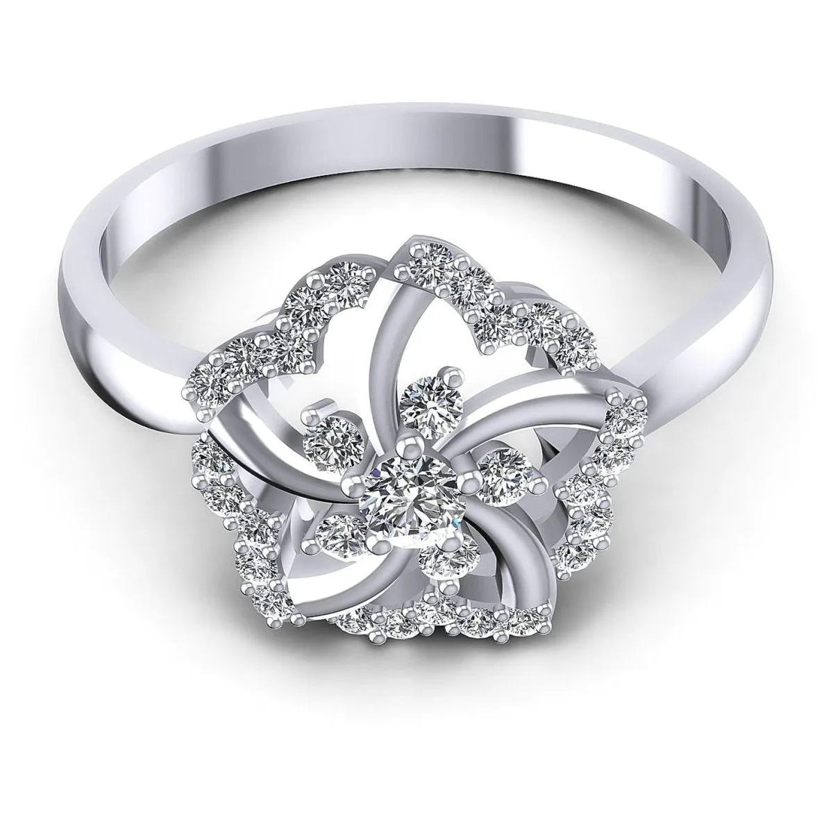 0.70 CT Round Cut Diamonds - Fashion Ring