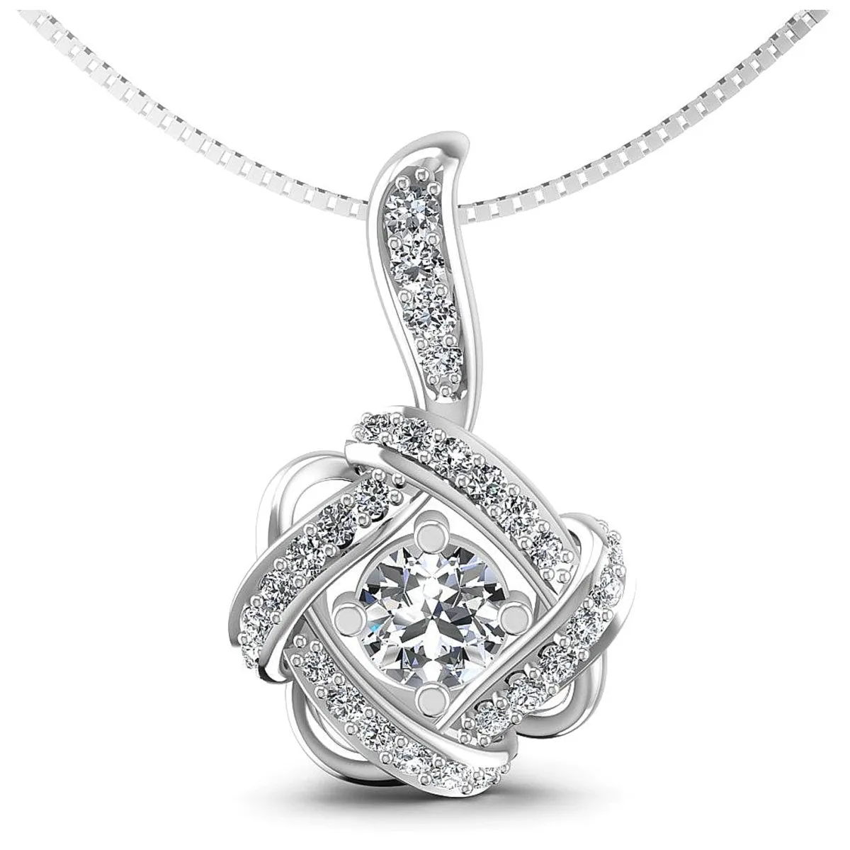 0.85 CT Round Cut Diamonds - Fashion Pendant