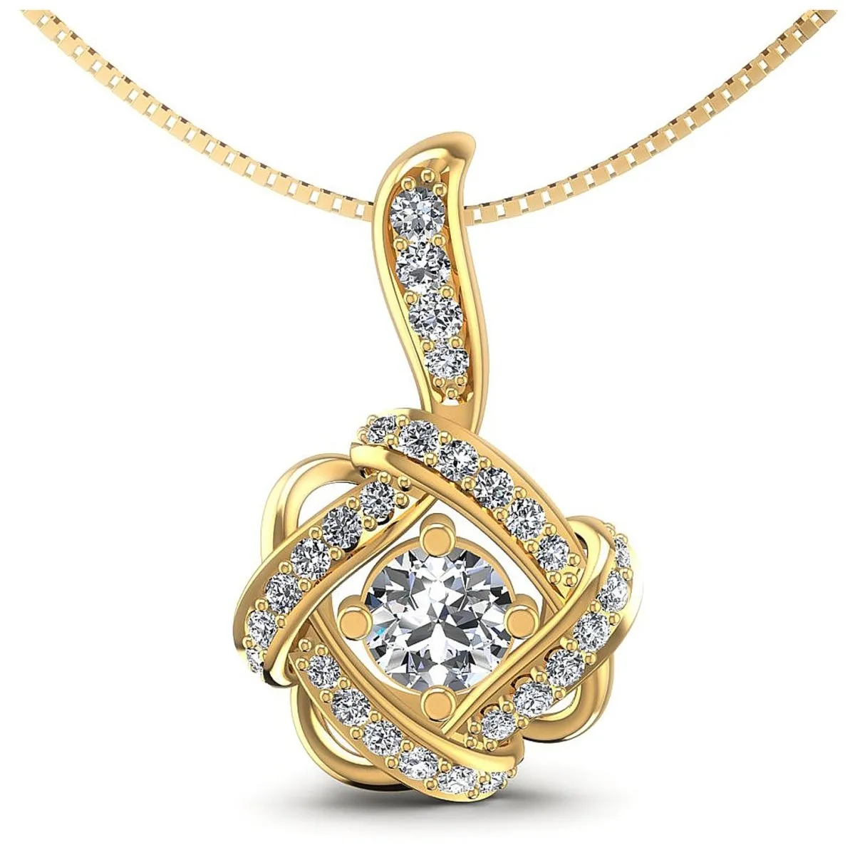 0.85 CT Round Cut Diamonds - Fashion Pendant