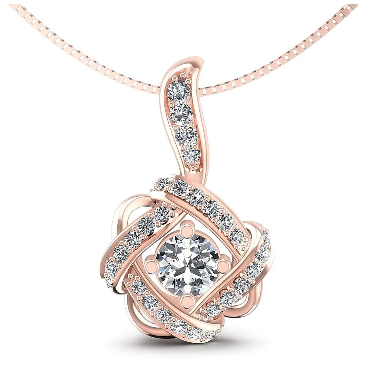 0.85 CT Round Cut Diamonds - Fashion Pendant