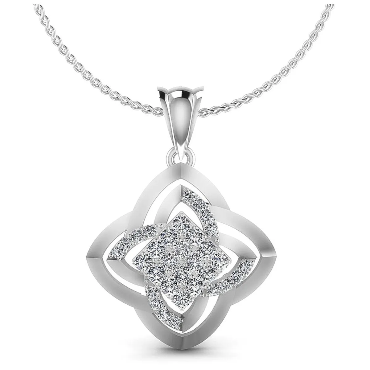 0.95 CT Round Cut Diamonds - Fashion Pendant