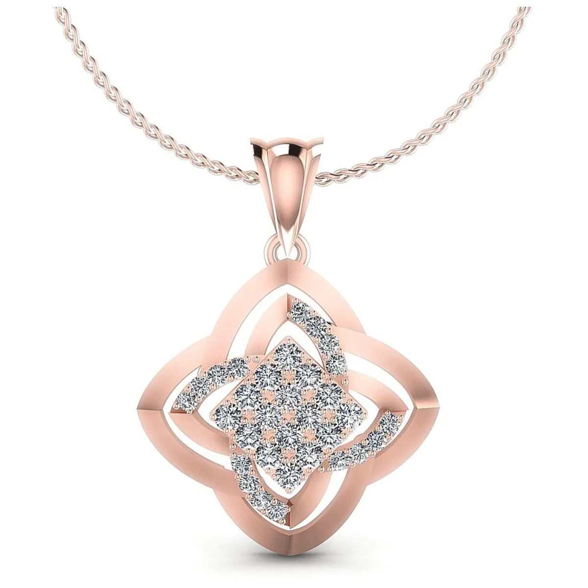 0.95 CT Round Cut Diamonds - Fashion Pendant