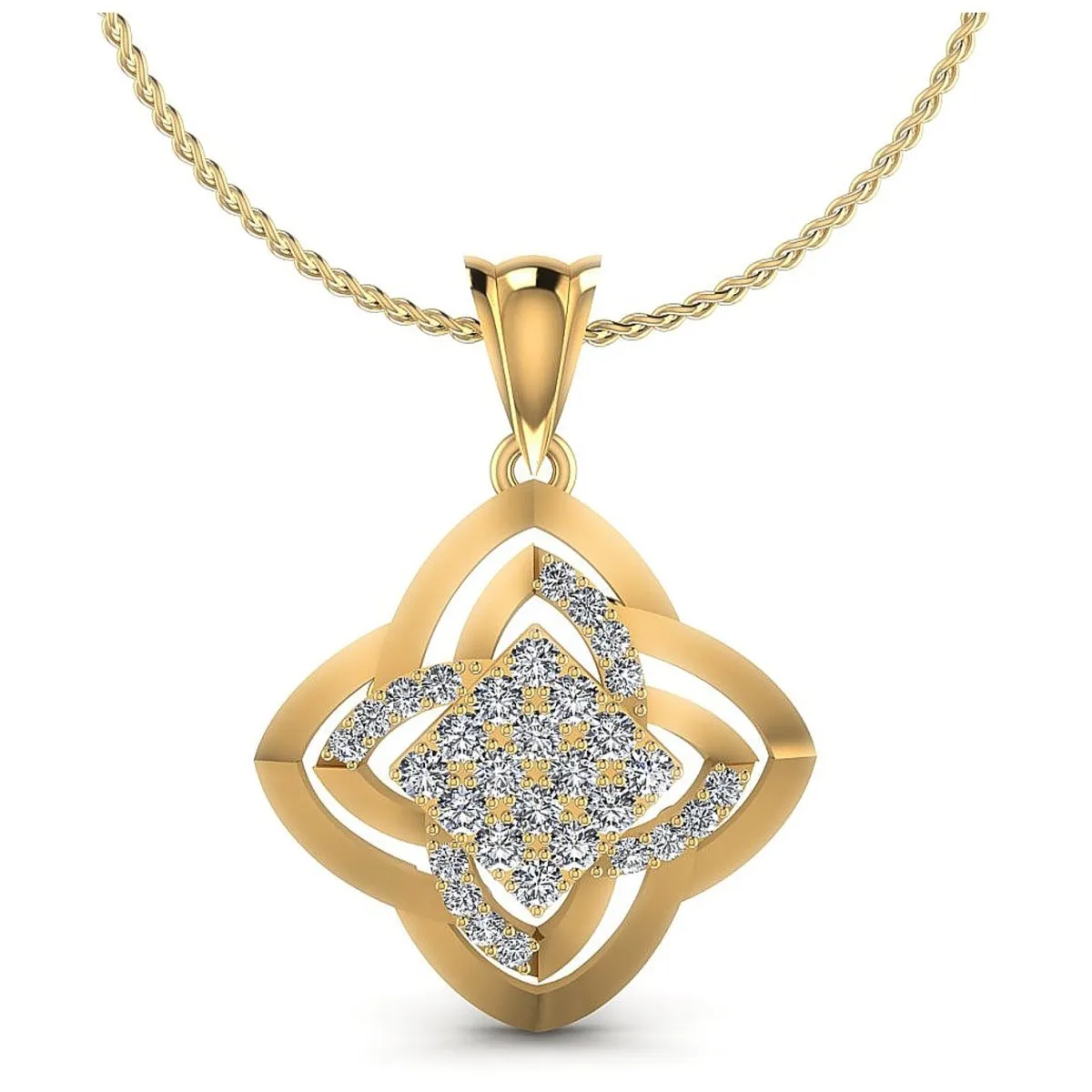 0.95 CT Round Cut Diamonds - Fashion Pendant