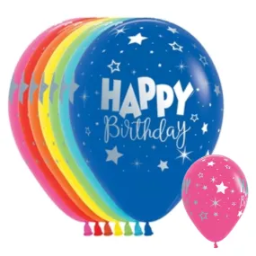 11" Sempertex Happy Birthday Fantasy Latex Balloons | 50 Count