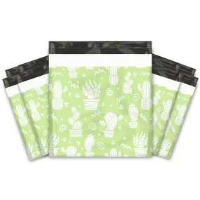 18x18" Green Cactus Designer Poly Mailers Shipping Envelopes Premium Printed Bags