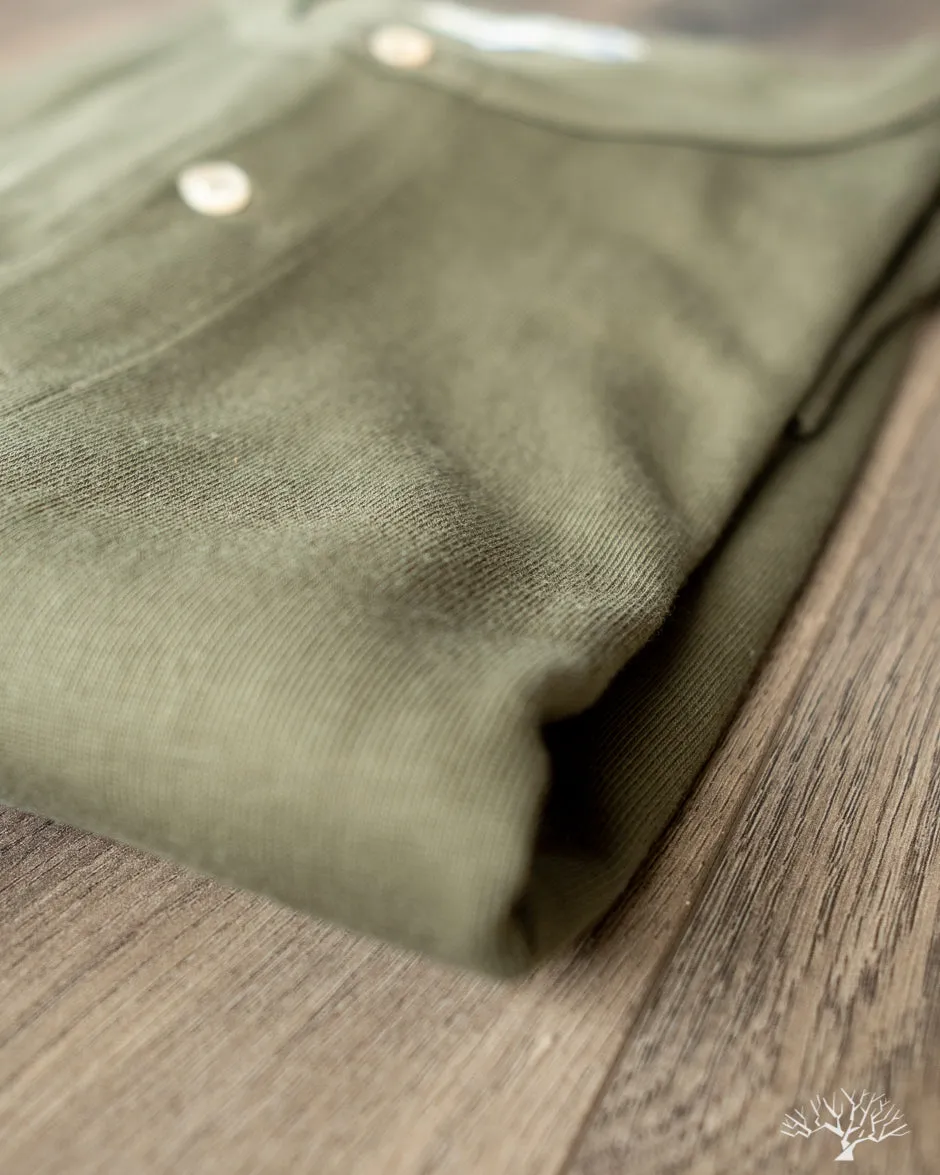 206 Long Sleeve Henley - Army