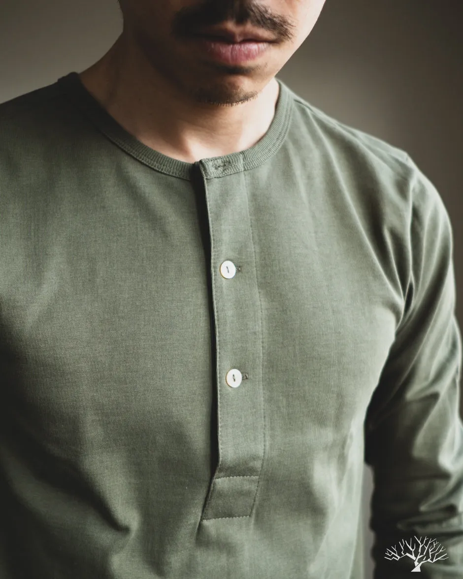 206 Long Sleeve Henley - Army