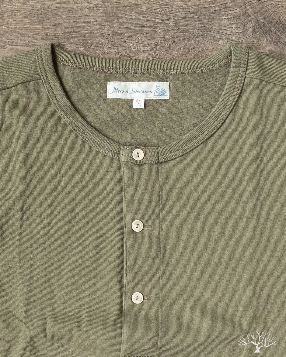 206 Long Sleeve Henley - Army