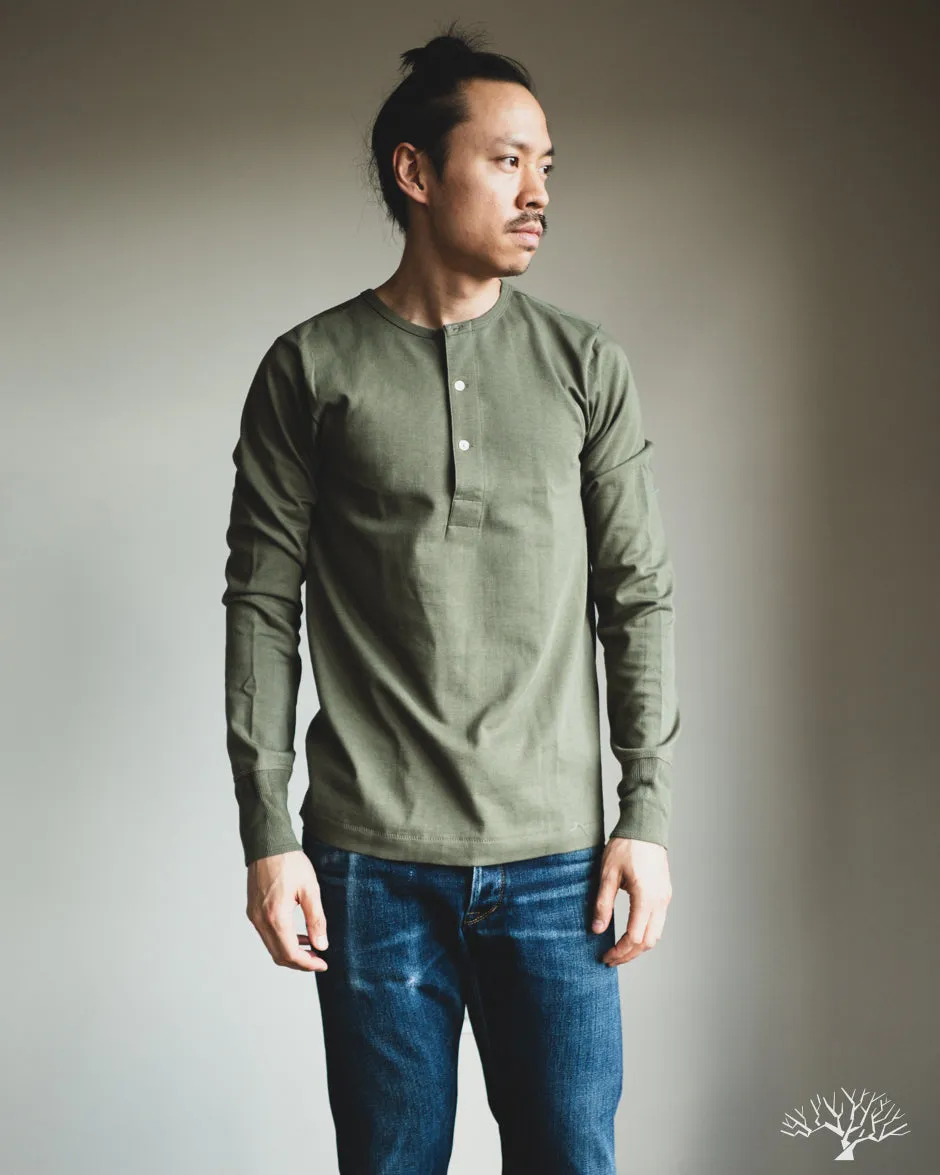 206 Long Sleeve Henley - Army