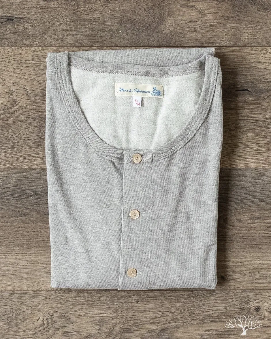 206 Long Sleeve Henley - Grey Melange