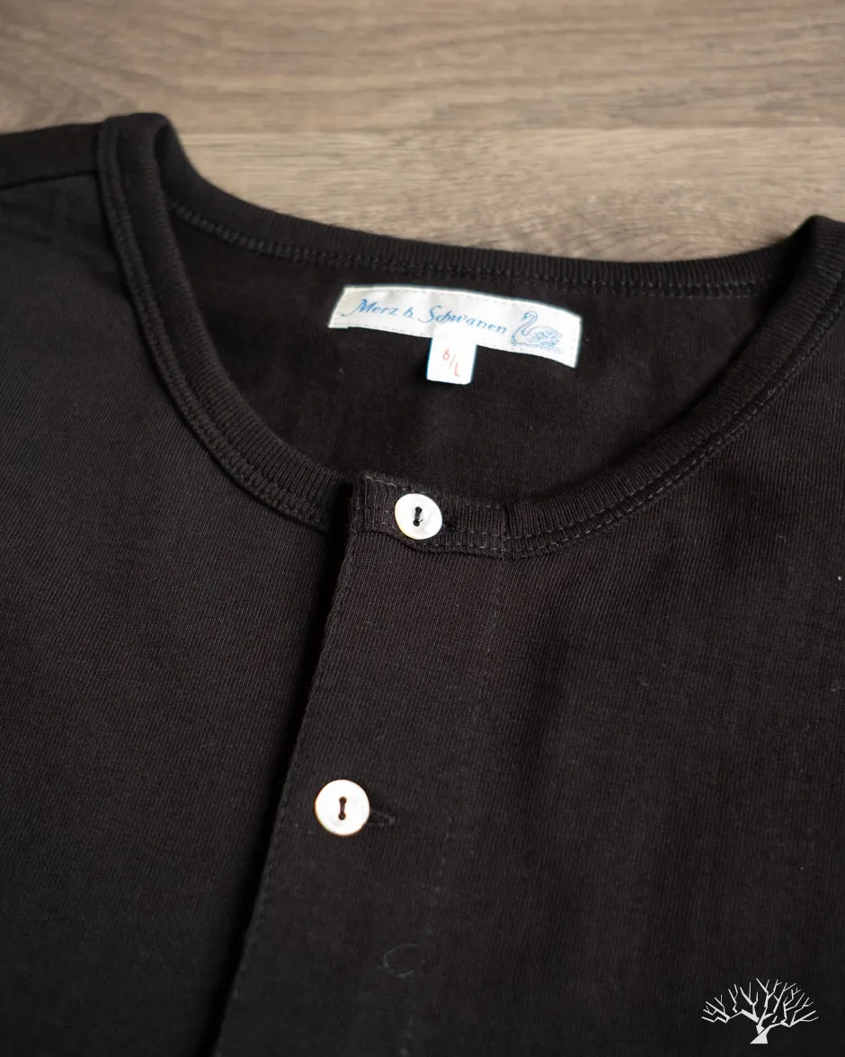 207 Short Sleeve Henley - Deep Black