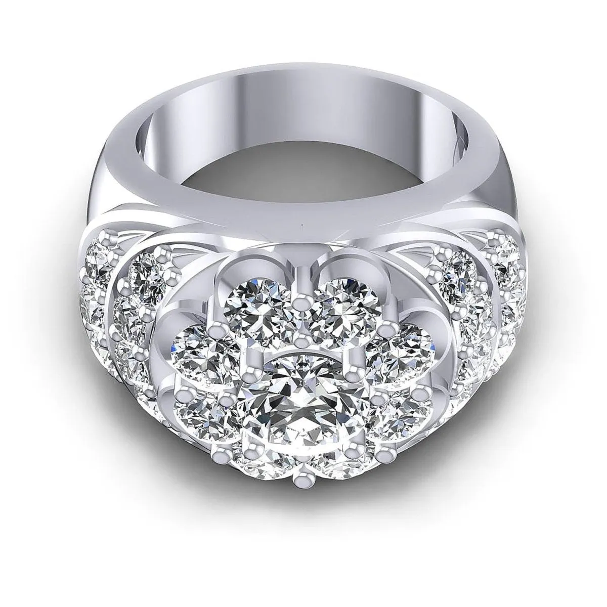 3.15 CT Round Cut Diamonds - Fashion Ring