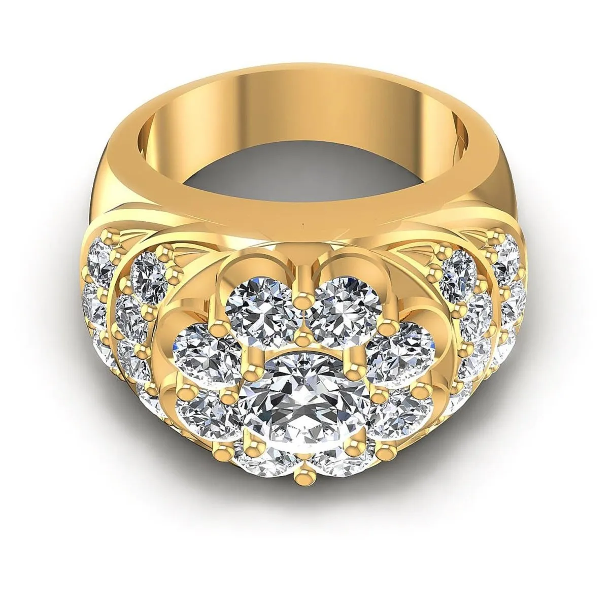 3.15 CT Round Cut Diamonds - Fashion Ring