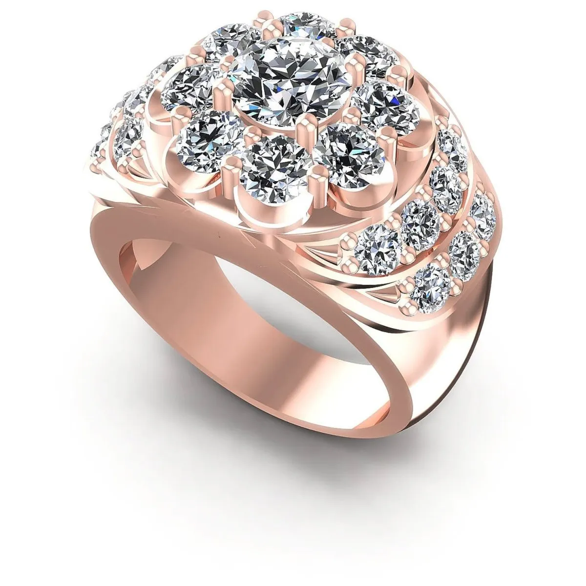 3.15 CT Round Cut Diamonds - Fashion Ring