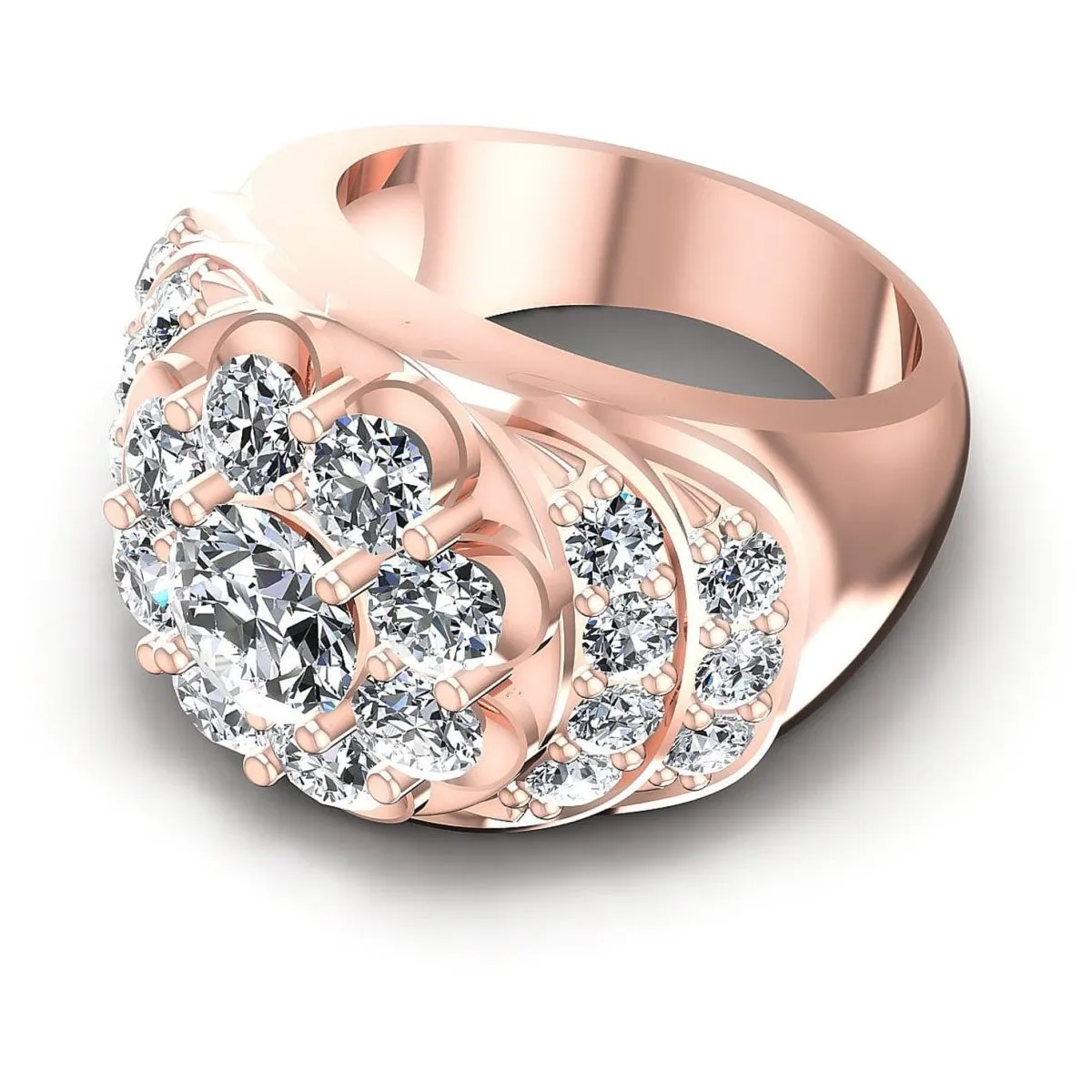 3.15 CT Round Cut Diamonds - Fashion Ring