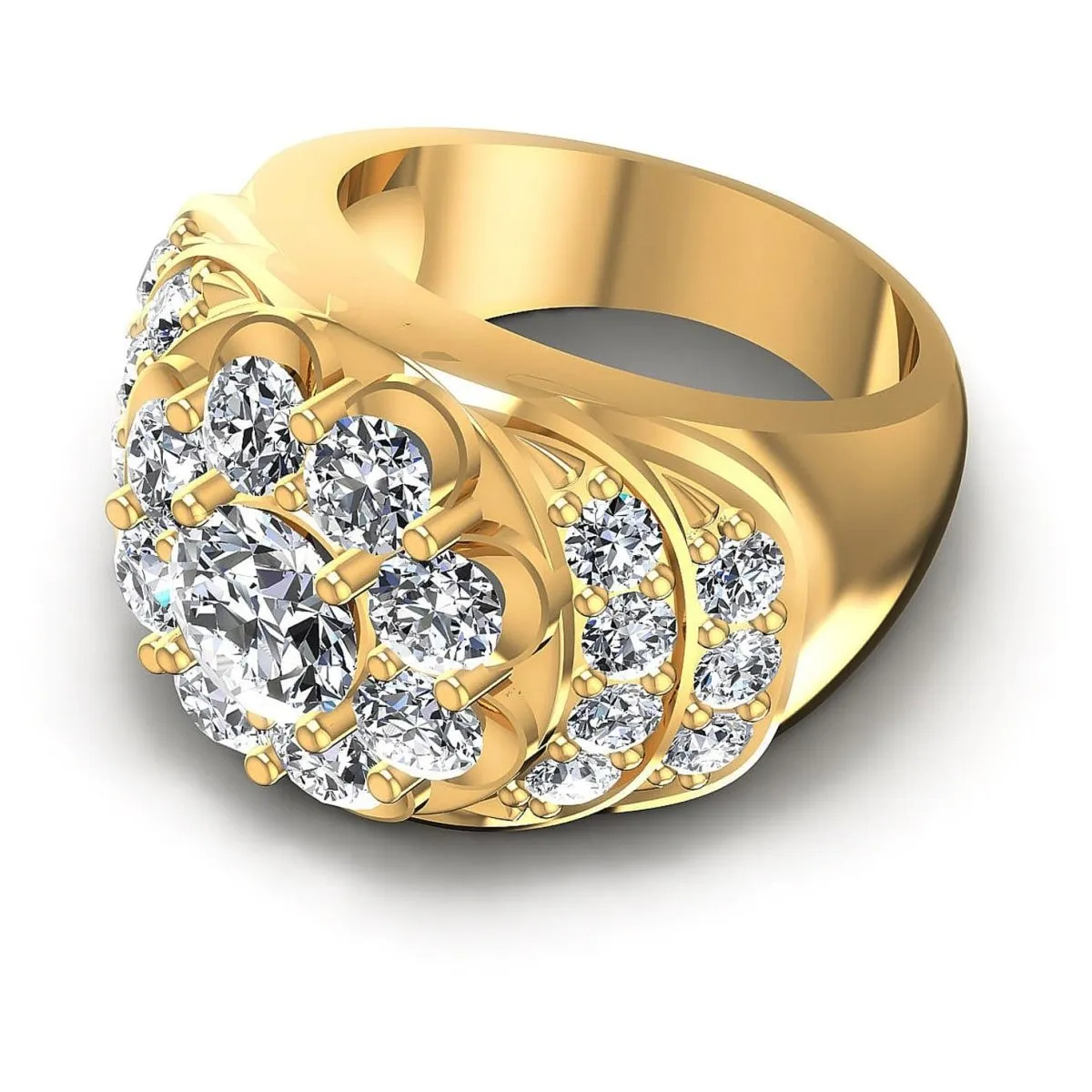 3.15 CT Round Cut Diamonds - Fashion Ring