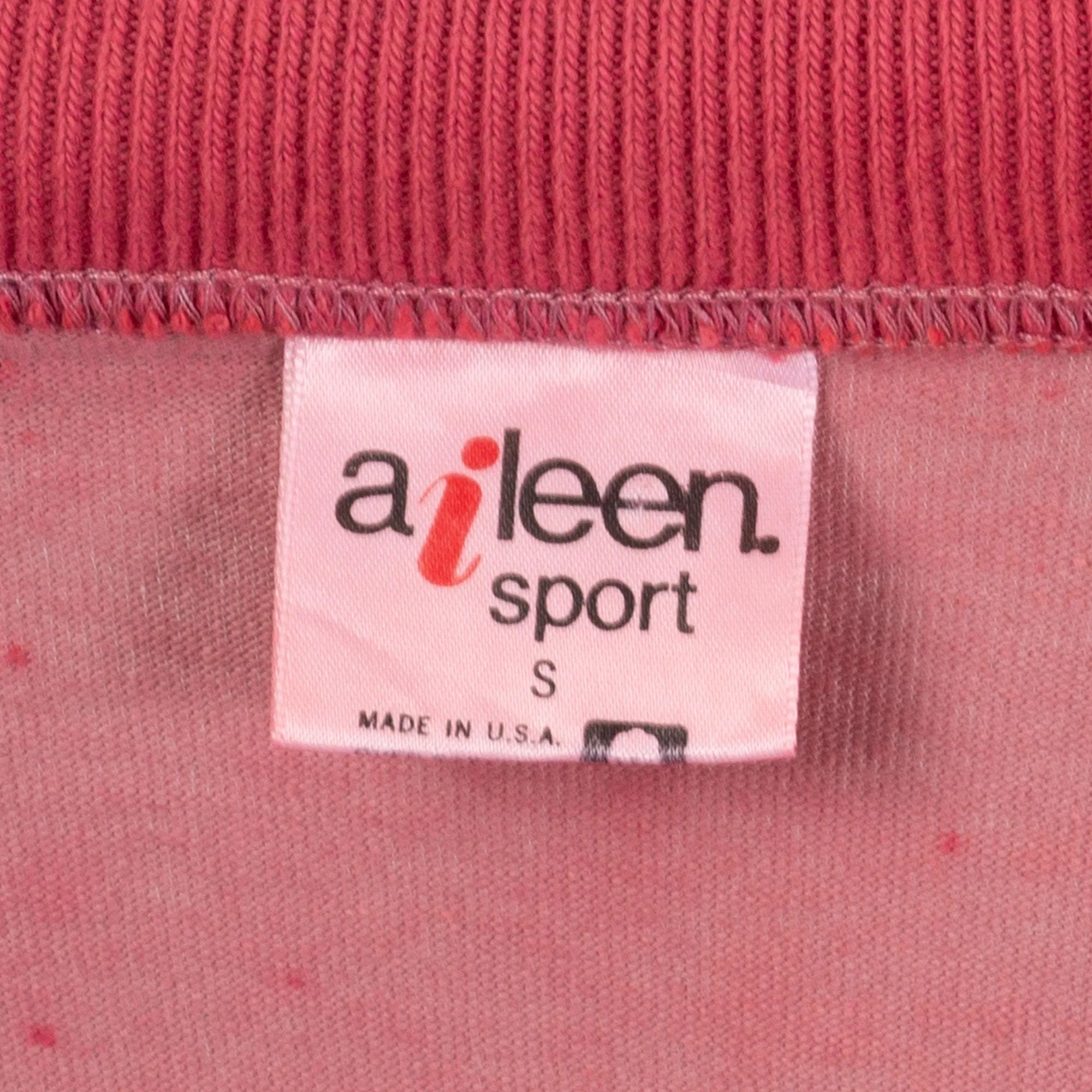 80s Rose Pink Dyed Henley Sweatshirt - Small