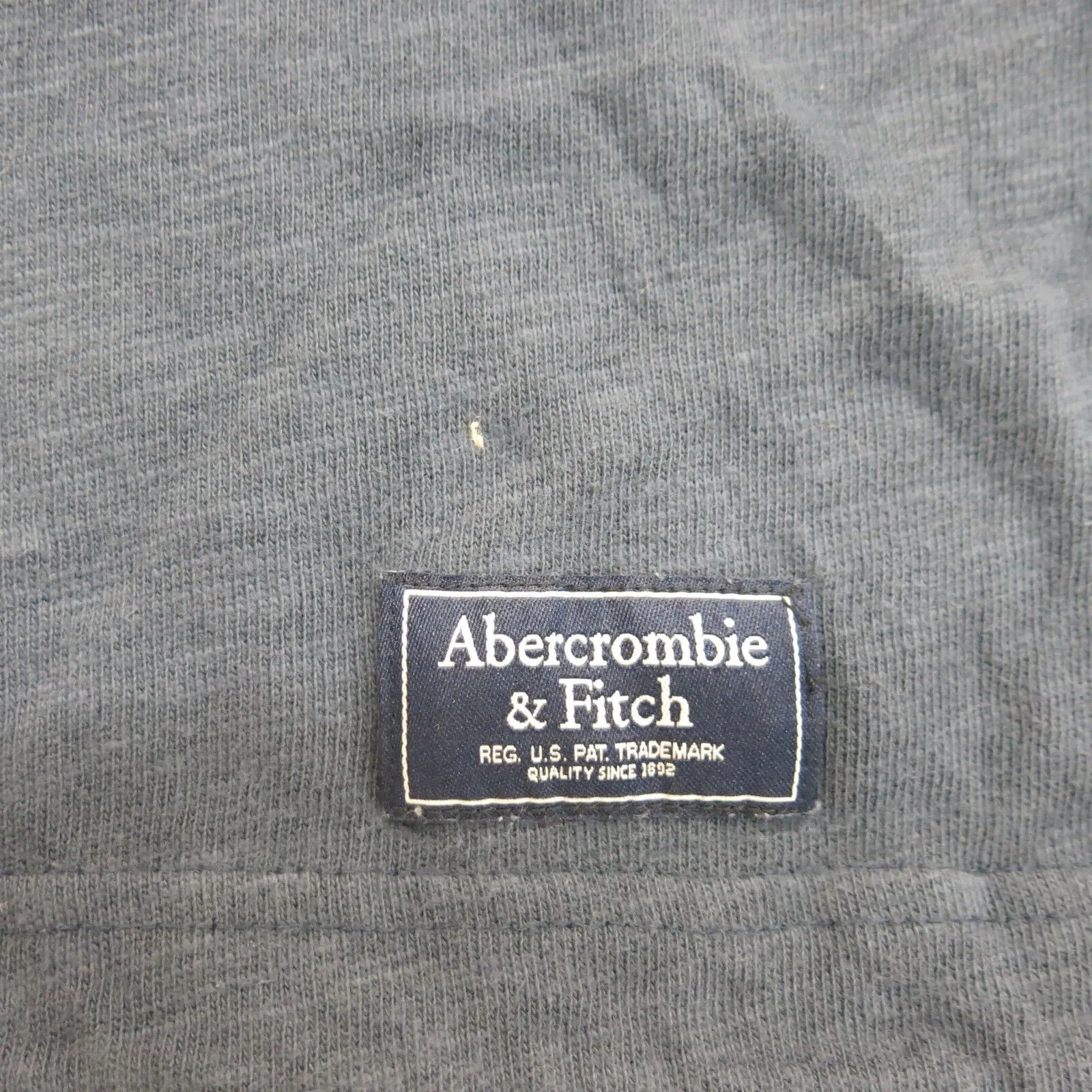 Abercrombie & Fitch Hoodie Mens Small Blue Pullover Sweatshirt 1/4 Button Logo