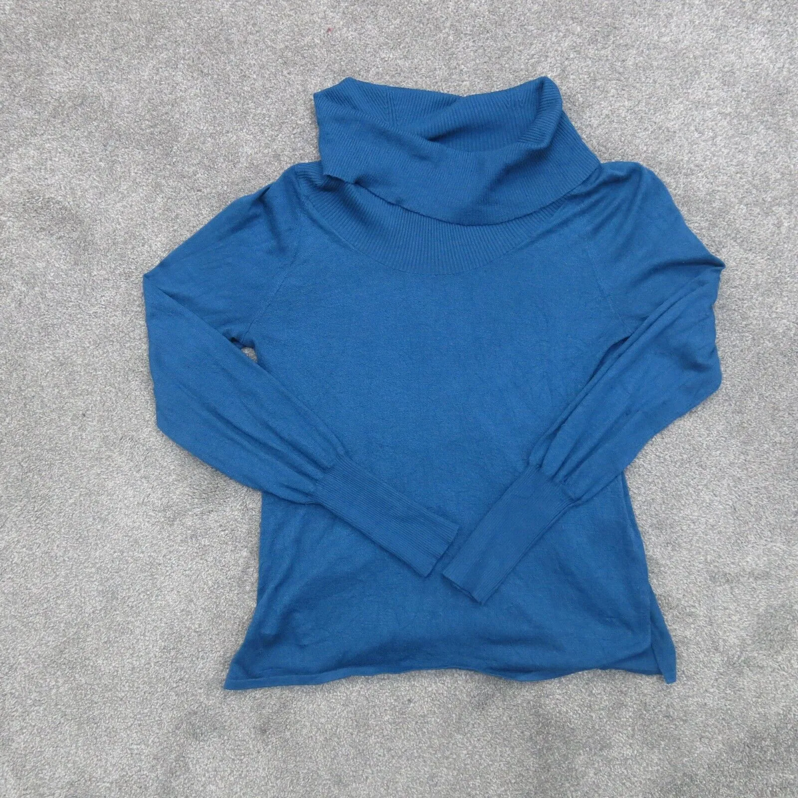 Abercrombie & Fitch Mens Pullover Sweater Long Sleeves High Neck Blue Size Small