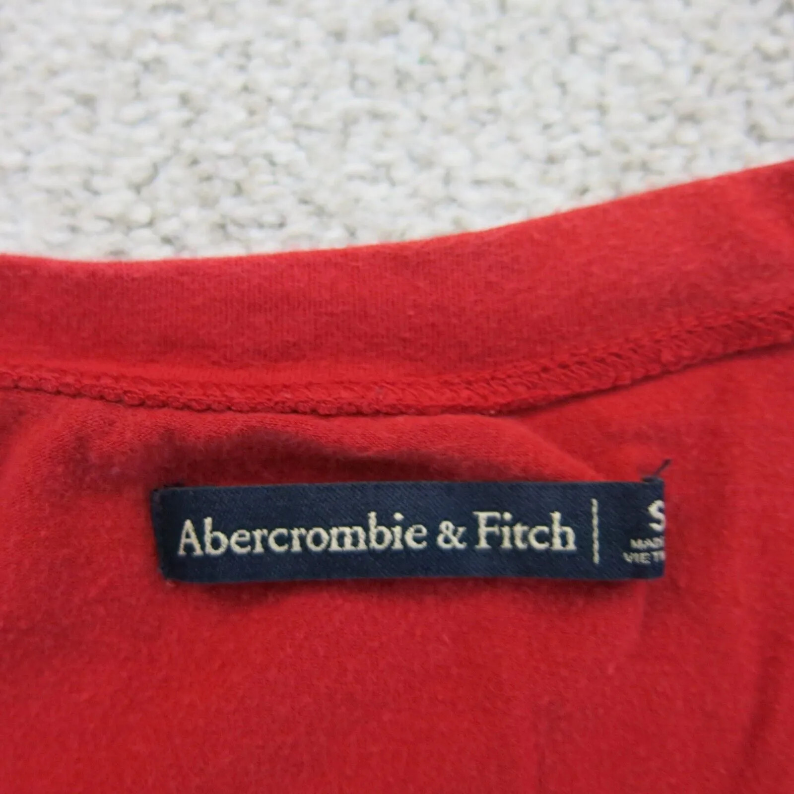 Abercrombie & Fitch Shirt Womens Small Red Casual Lightweight Cap Sleeve Top