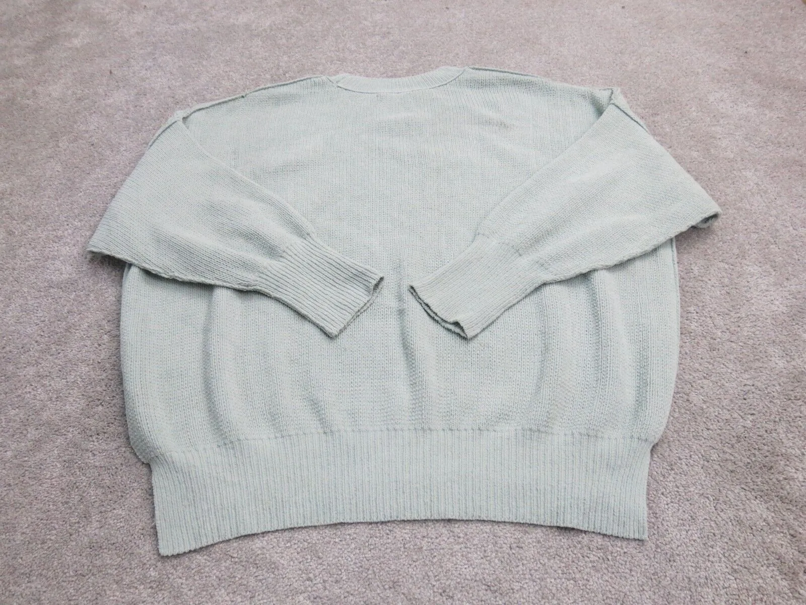 Abercrombie & Fitch Women Pullover Crew Neck Sweater Long Sleeve Light Blue SZ M