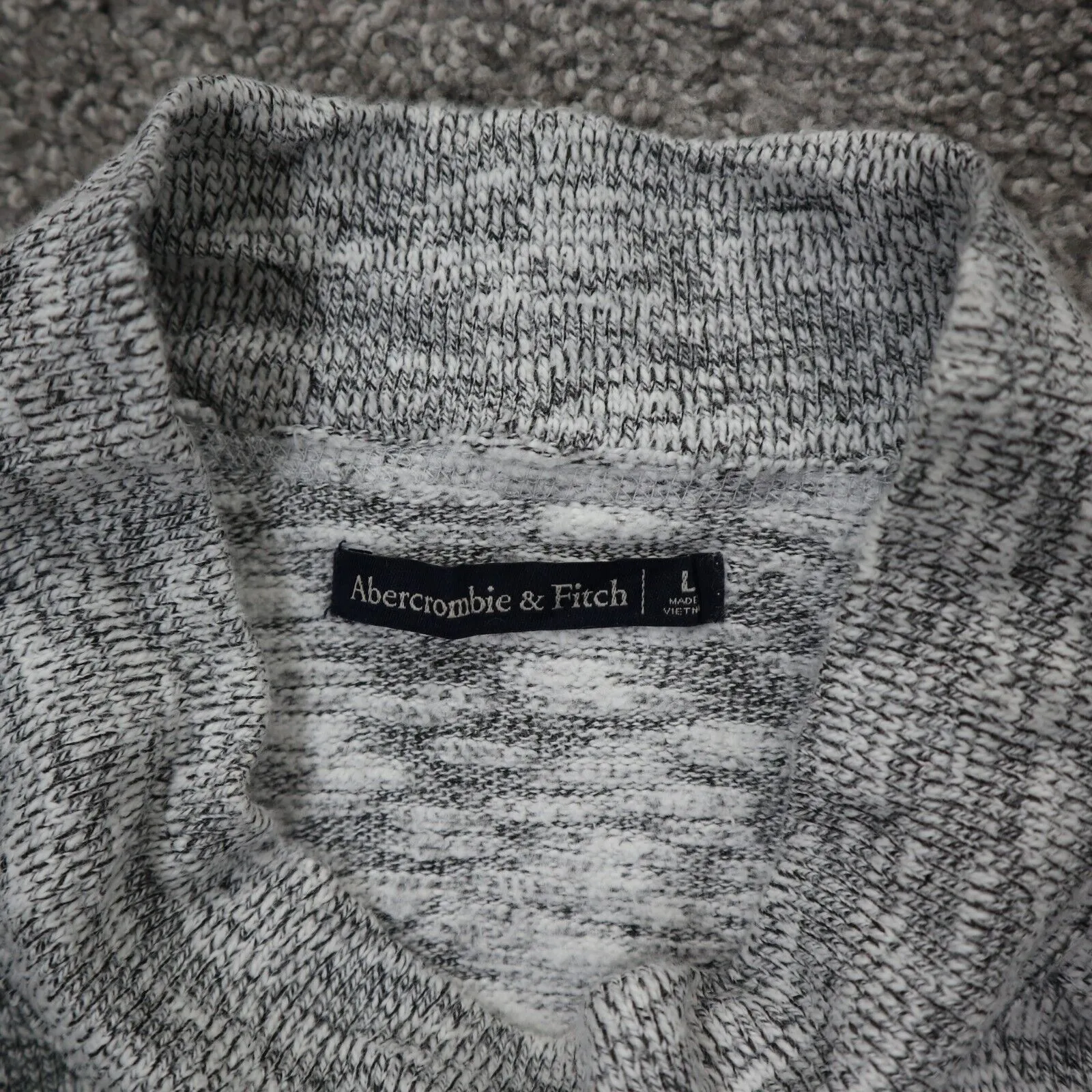 Abercrombie & Fitch Women Pullover Sweater Mock Neck Heather Gray Size Large