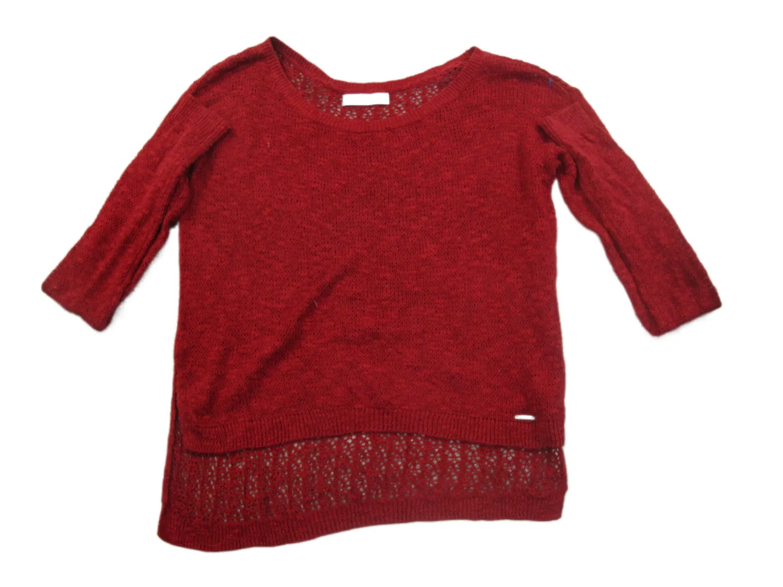 Abercrombie & Fitch Womens Pullover Knitted Sweater Long Sleeves Red Size Small