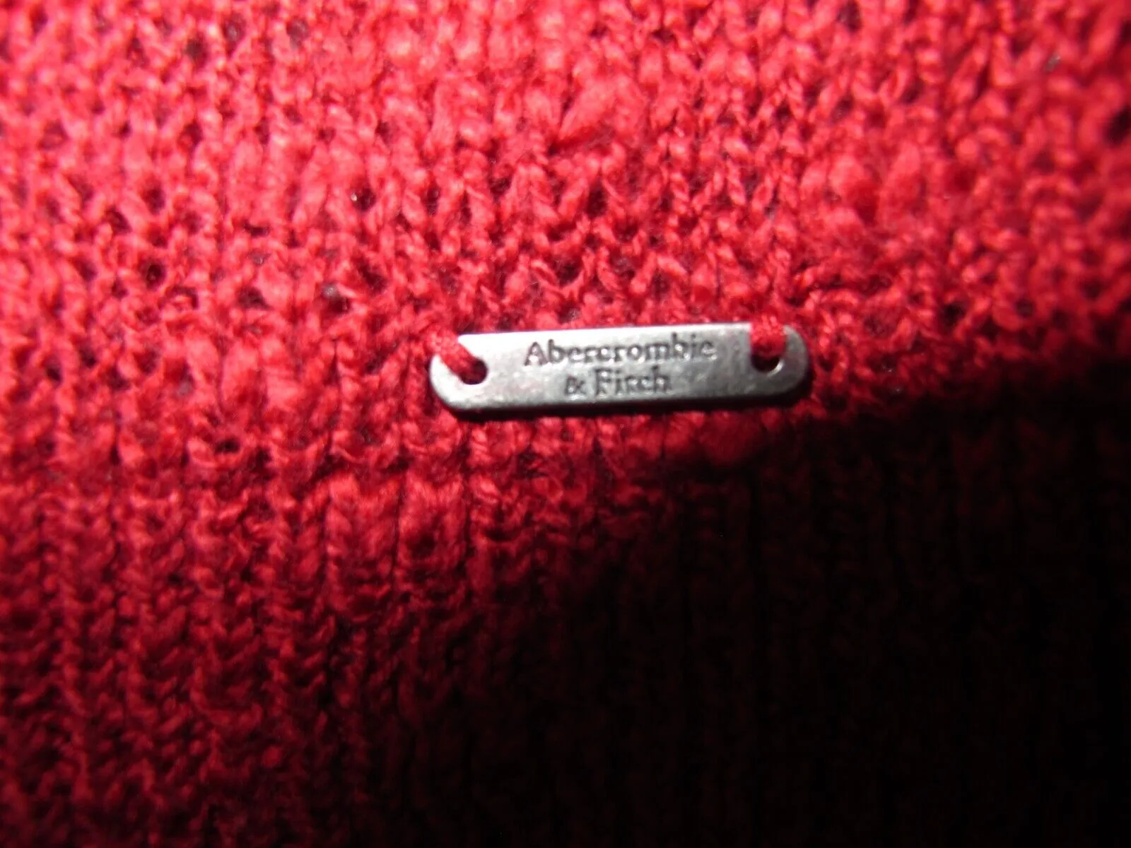 Abercrombie & Fitch Womens Pullover Knitted Sweater Long Sleeves Red Size Small