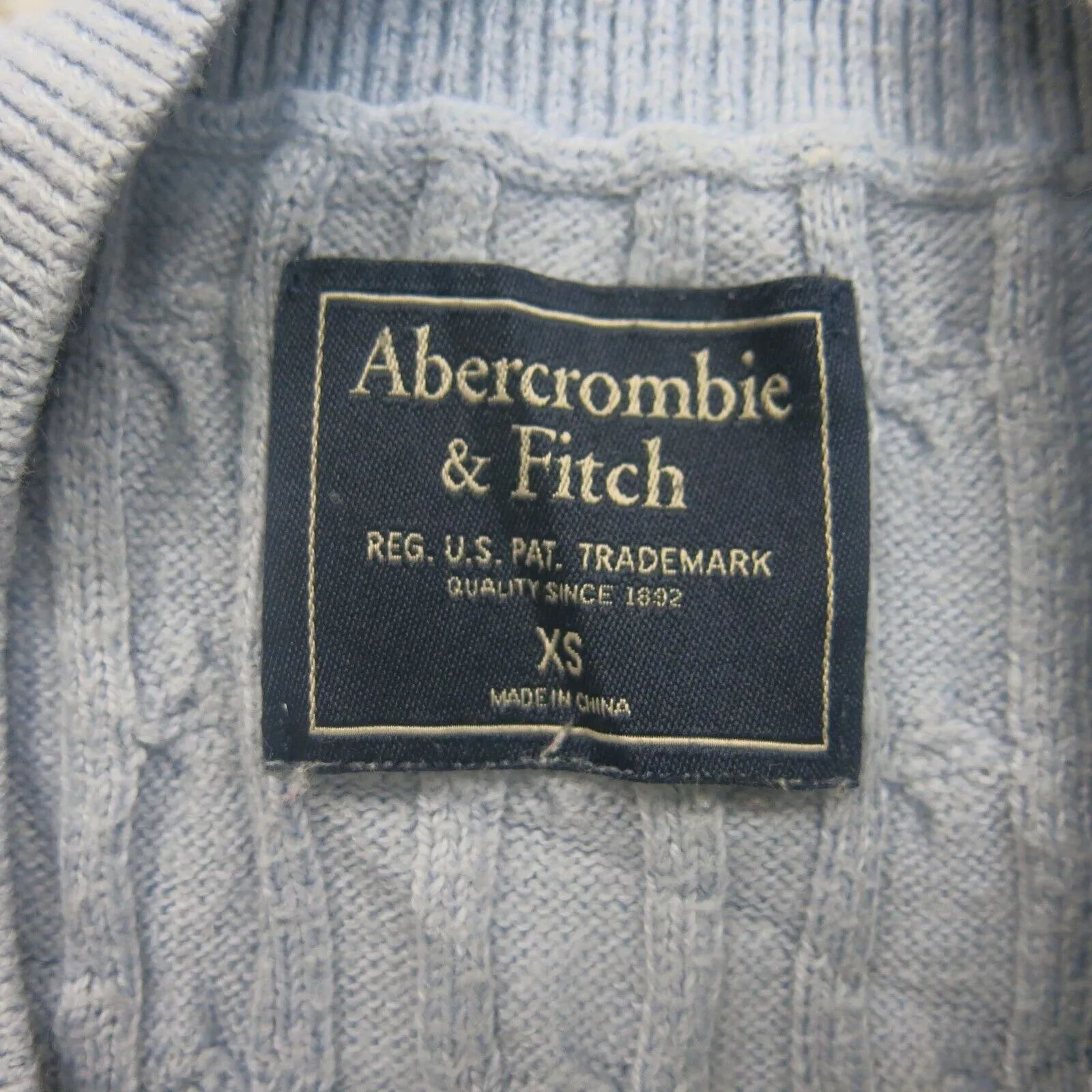 Abercrombie & Fitch Womens Pullover Sweater Knitted Long Sleeves Blue Size XS