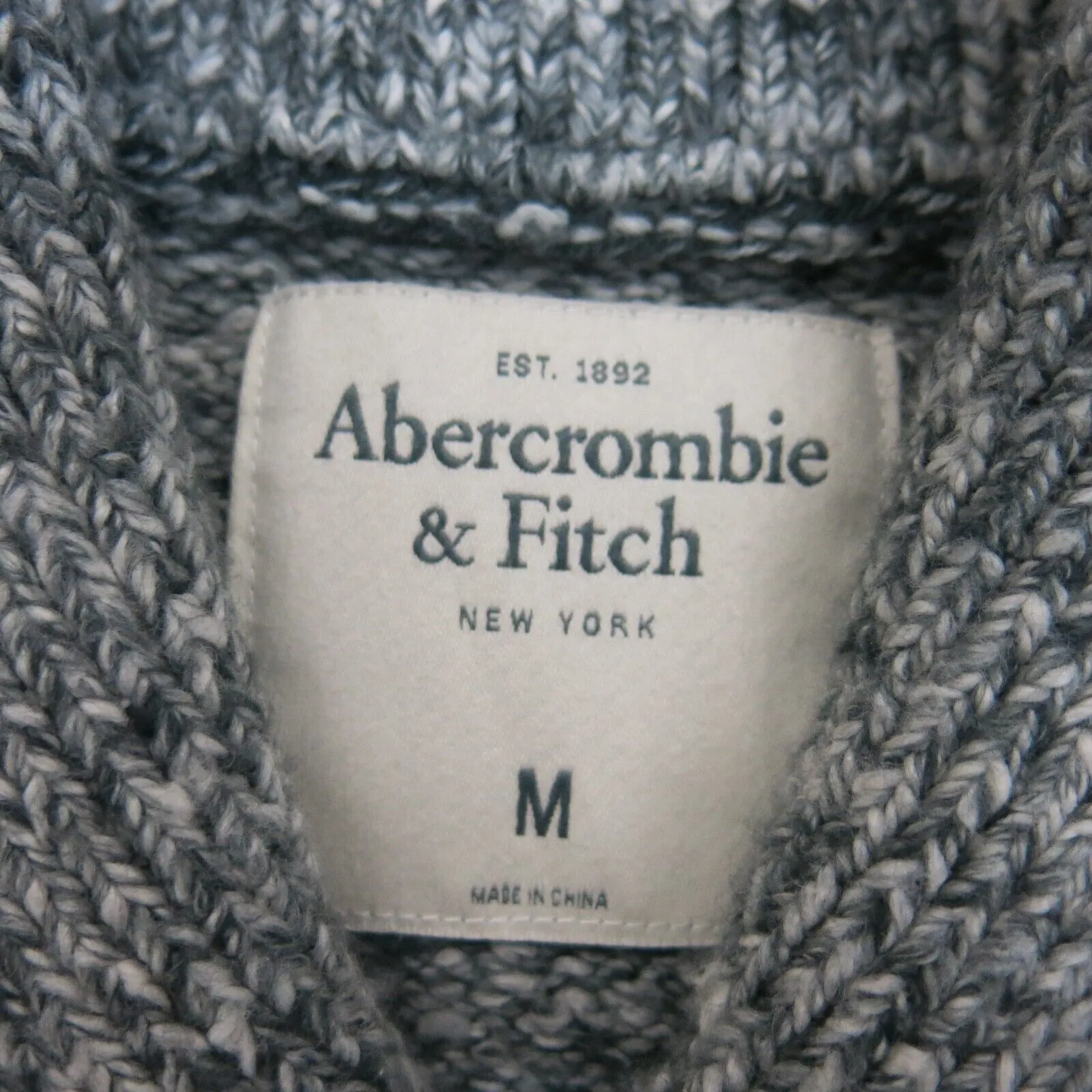 Abercrombie & Fitch Womens Pullover Sweater Knitted Long Sleeves Heather Gray M