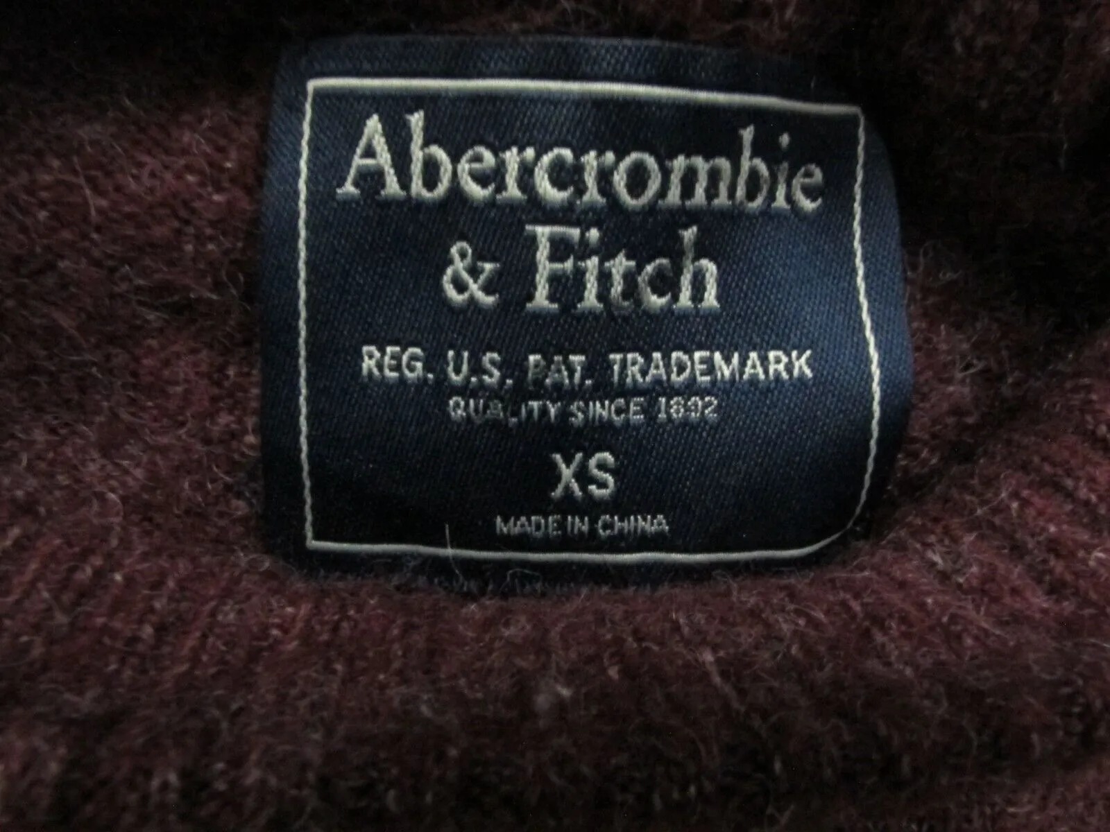 Abercrombie & Fitch Womens Pullover Sweater Knitted Long Sleeves Maroon Size XS