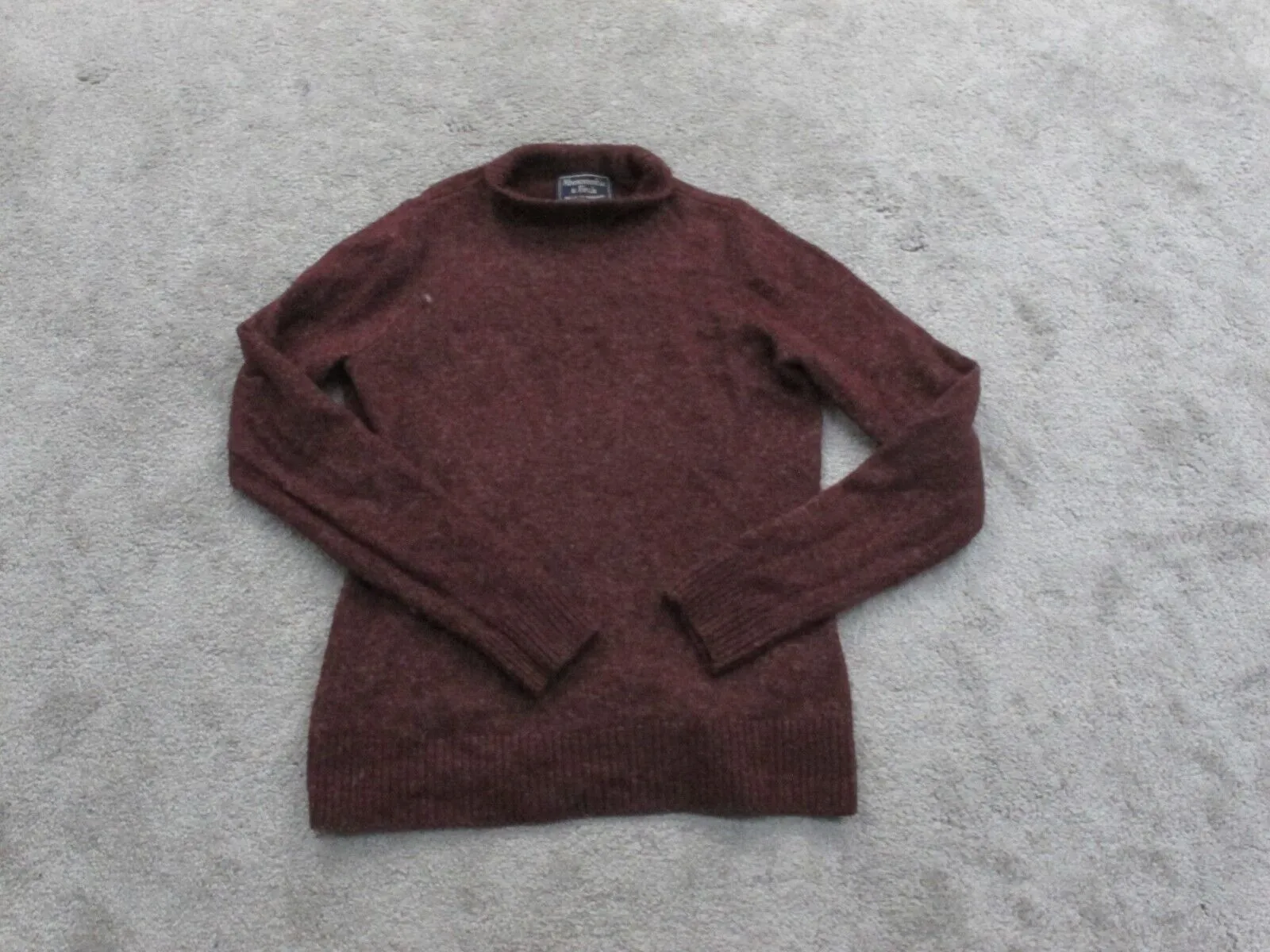 Abercrombie & Fitch Womens Pullover Sweater Knitted Long Sleeves Maroon Size XS