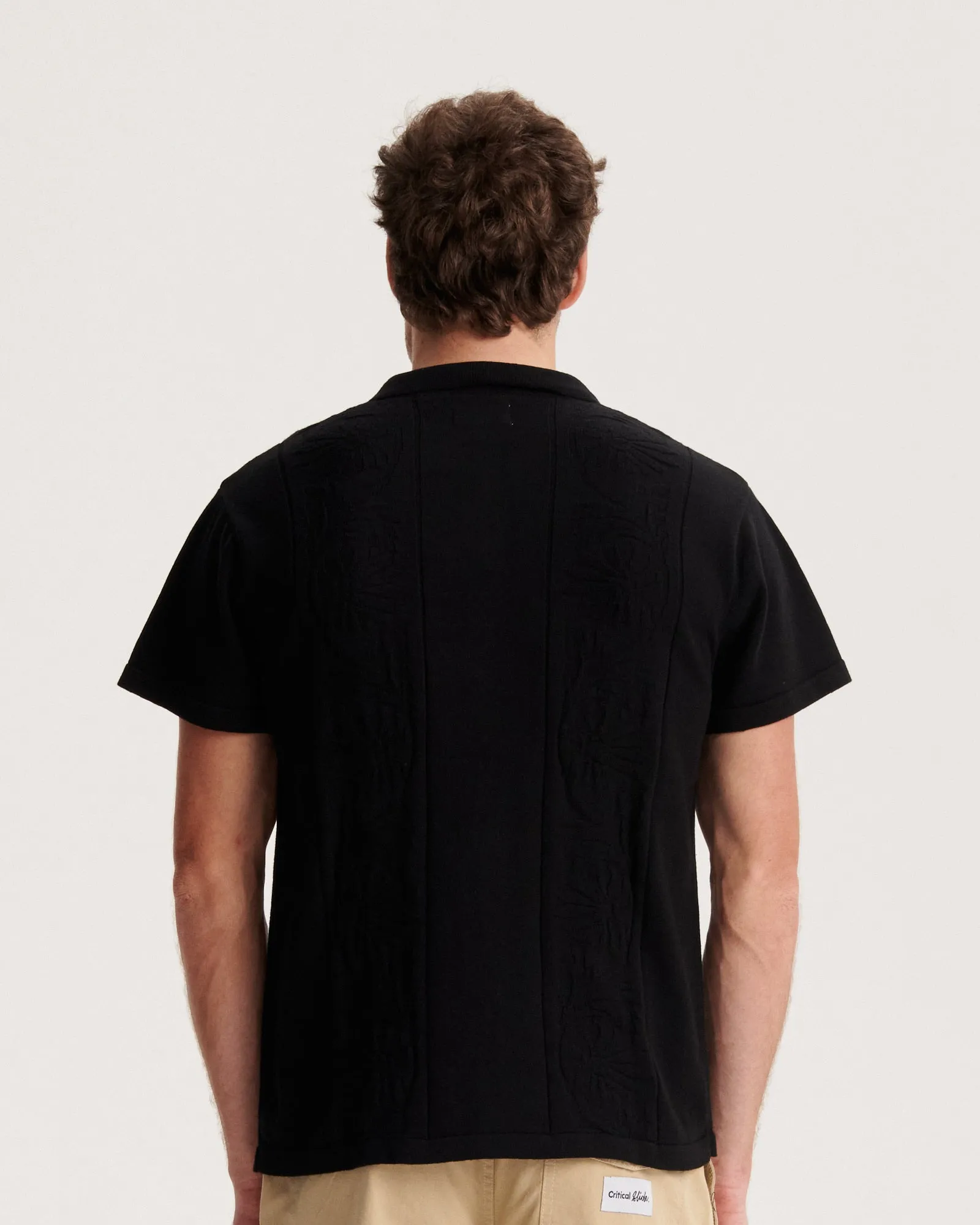 Access Knit Shirt  - Black