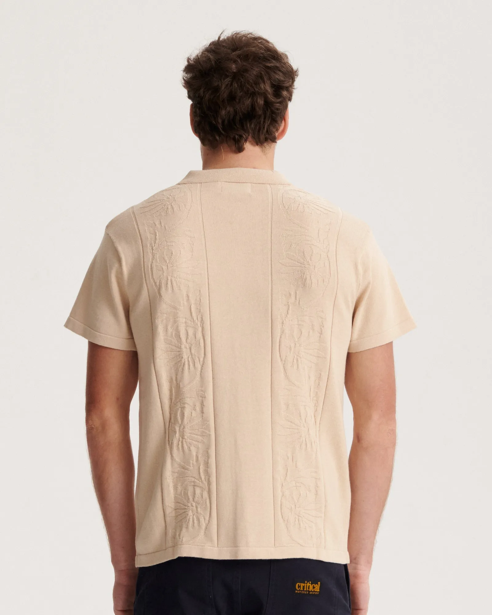 Access Knit Shirt - Oatmeal